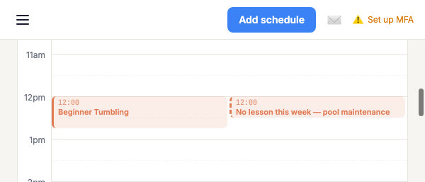 After: Lesson Replaced by an Override